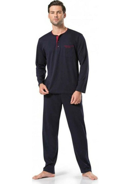 Pierre Cardin Erkek Lacivert Damat Çeyizlik Pijama Seti 2000 modelleri