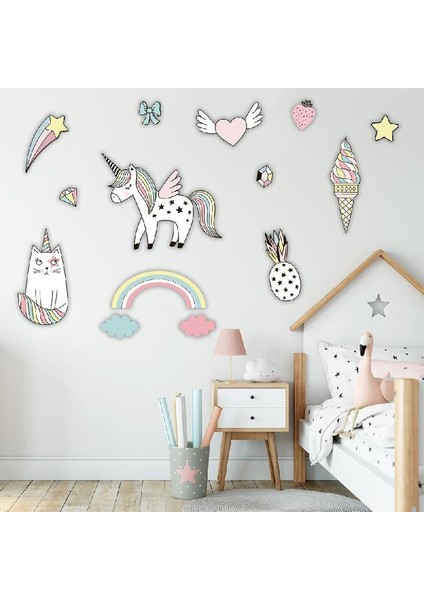 İnstababyrooms Mutlu Unicorn Model 001 Ahşap Set