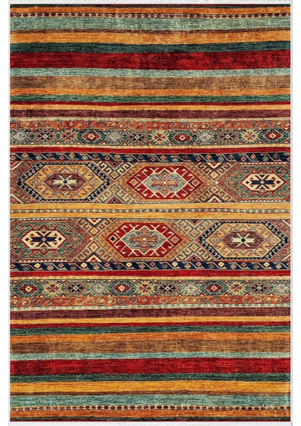 Kilim Desenli Otantik Eskitme Kahverengi Kaydırmaz Kesme Yıkanabilir Ince Halı fiyatları