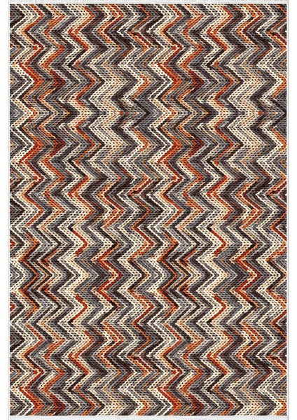 Kilim Desenli Otantik Eskitme Zikzak Kahverengi Kaydırmaz Kesme Yıkanabilir Ince Halı fiyatları