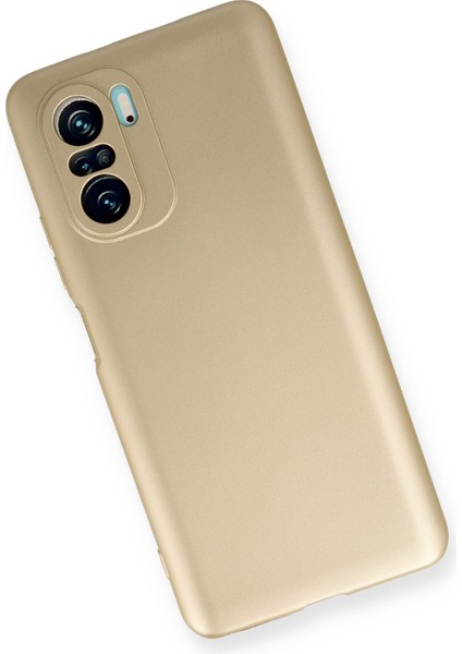Xiaomi Redmi K40 Pro Kılıf Yumuşak Dokulu Premium Silikon - Gold fiyatları