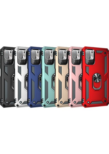 Xiaomi Redmi Note 10 5g Kılıf Tank Yüzüklü Silikon Sofya - Gümüş fırsatları