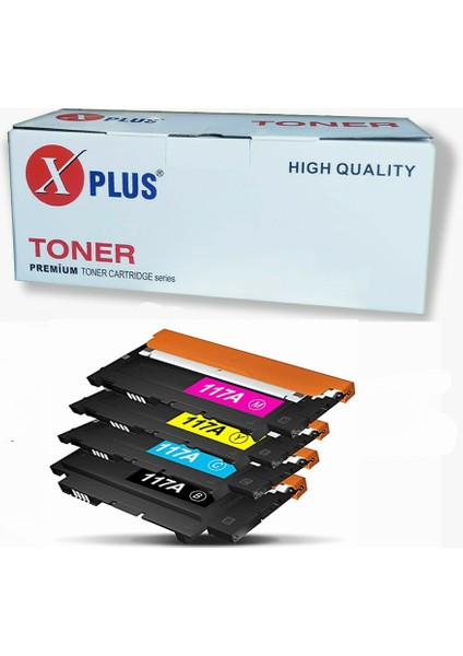 Mfp 178NW Hp 117A W2070A-W2071A-W2072A-W2073A 4 Renk Ithal Toner Seti 1.000 Sayfa Chipsiz