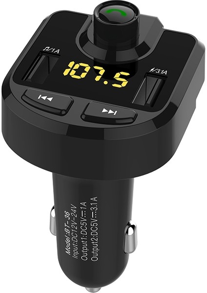 Bluetooth Fm Verici Kablosuz Araba In-Araba Radyo Adaptörü Hands-Free Arama Araba Kiti (Yurt Dışından)