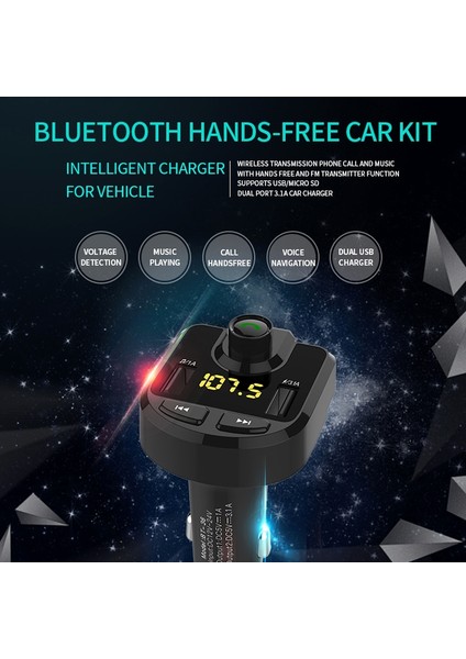 Bluetooth Fm Verici Kablosuz Araba In-Araba Radyo Adaptörü Hands-Free Arama Araba Kiti (Yurt Dışından) indirimleri