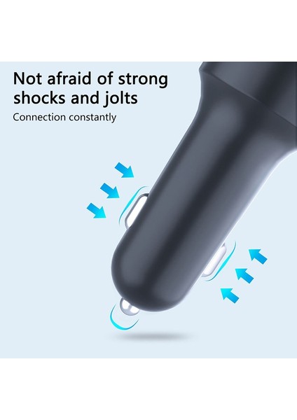 C12 Çok Fonksiyonlu Araç Çift USB Şarj Bluetooth Fm Verici Atmosfer Işık ile (Yurt Dışından)