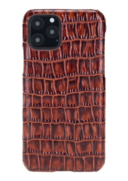 Ultimate Jacket Deri Telefon Kılıfı iPhone 11 Pro YK06 Kahve