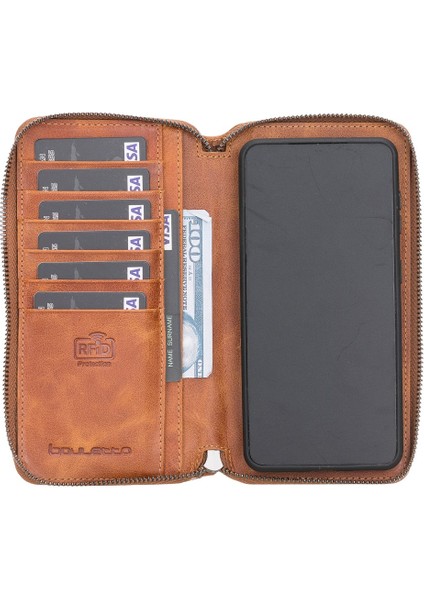 Mw Pouch Deri Telefon Kılıfı Samsung S21 TN11 Taba Rfıd