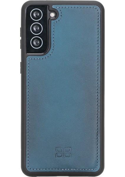 Mw Deri Telefon Kılıfı Samsung S21 Plus BRN4EF Mavi
