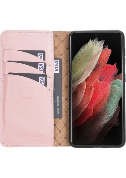 Mw Deri Telefon Kılıfı Samsung S21 Nu2 Pembe
