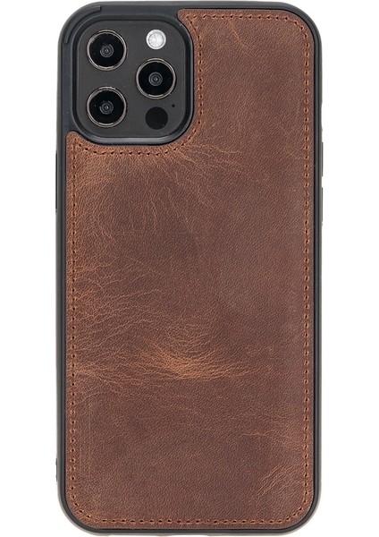 Fxc Deri Telefon Kılıfı iPhone 12 Pro Max G2 Kahve