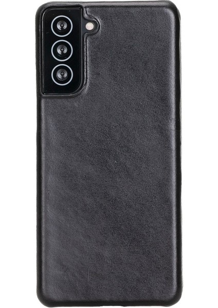 Ultimate Jacket Deri Telefon Kılıfı Samsung S21 Plus Rst1 Siyah