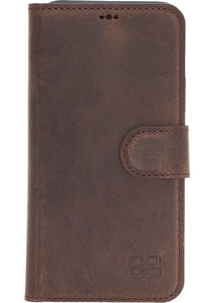 Wallet Case Deri Telefon Kılıfı iPhone 11 Pro G2 Kahve Rfıd