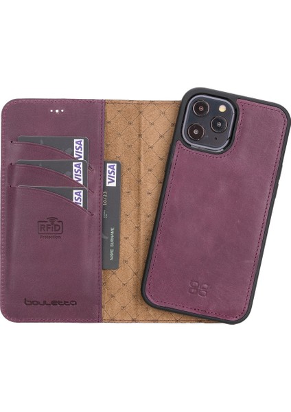 Mw Deri Telefon Kılıfı iPhone 12 Pro Max Cz7 Mor