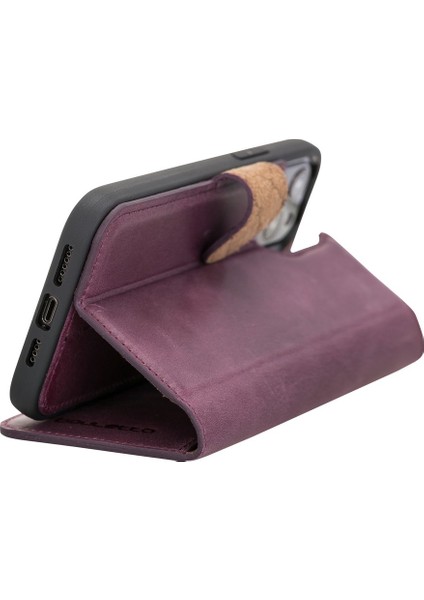 Mw Deri Telefon Kılıfı iPhone 12 Pro Max Cz7 Mor