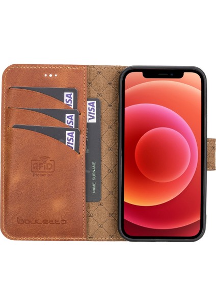 Mw Deri Telefon Kılıfı iPhone 12 Mini TN11 Taba