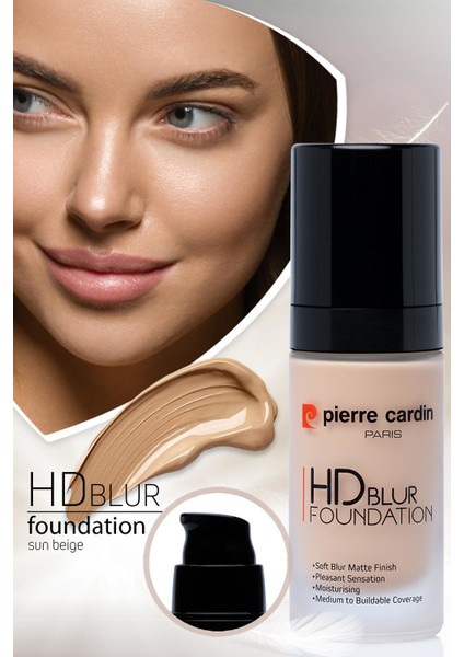 Hd Blur Pürüzsüz Görünüm Veren Mat Fondöten Sun Beige - 30 ml indirimleri