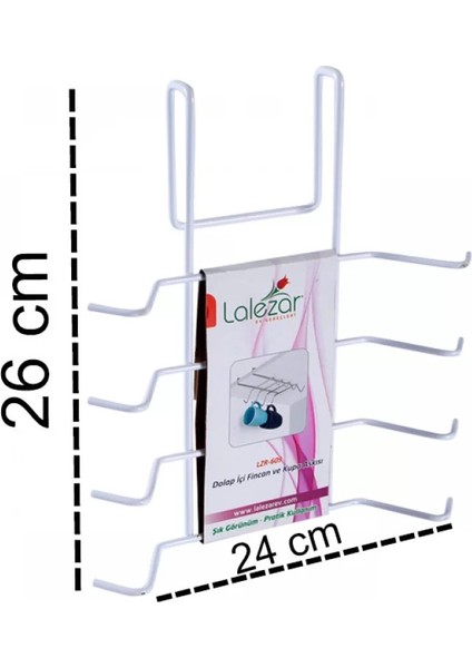 Dolap Içi Fincan ve Kupa Askısı Krom ve Siyah 8 Kancalı modelleri