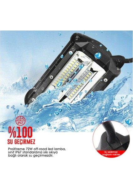 Cree LED 72W Çift Sıra Off Road LED Bar