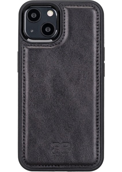 Apple iPhone 13 Uyumlu Deri Arka Kapak Magsafe Rst1 Siyah indirimleri