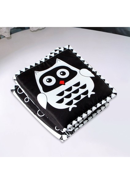 Yeni Doğan Bebek Siyah ve Beyaz Yumuşak Kitap Hışırtı Buruşuk Kağıt Diş Çıkarma Oyuncak Baykuş (Yurt Dışından)