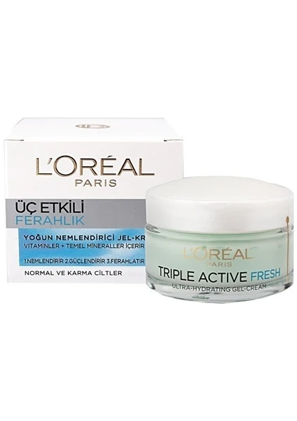 L'Oréal Paris Loreal Paris Üç Etkili Nemlendirici Jel Krem 50ML