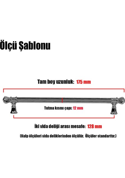 Akbatı Çekmece Dolap Kapak Kulpu Kulbu 128 mm Gold Rustik Kulp (4 Adet)