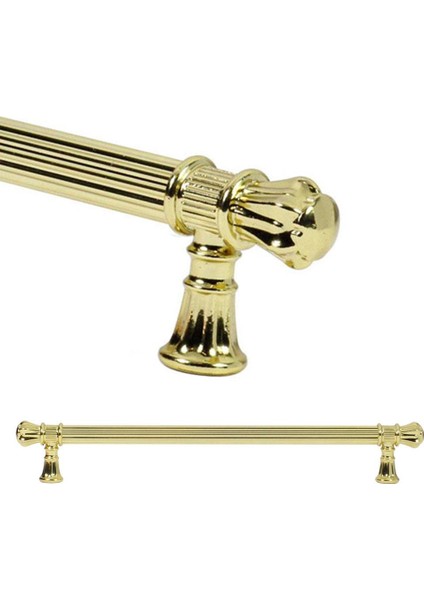 Akbatı Çekmece Dolap Kapak Kulpu Kulbu 128 mm Gold Rustik Kulp (4 Adet)