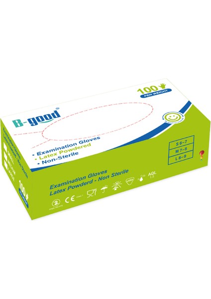 Lateks Pudralı Eldiven LARGE L