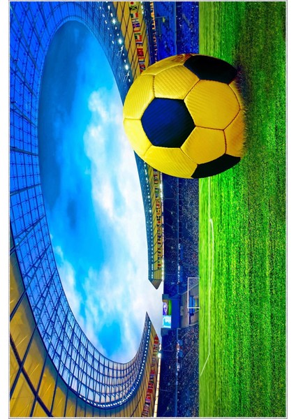 Çocuk Halısı Figürlü Futbol Sahası Mavi Yeşil Kaydırmaz Kesme Yıkanabilir Ince Halı fiyatları