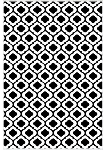 Modern Geometrik Siyah Beyaz Kaydırmaz Kesme Yıkanabilir Ince Halı fiyatları
