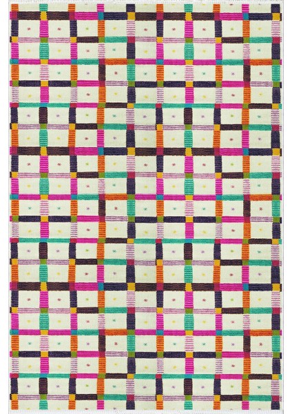Modern Patchwork Bej Kaydırmaz Kesme Yıkanabilir Ince Halı fiyatları
