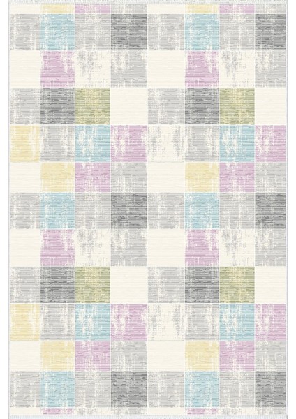 Modern Patchwork Gri Kaydırmaz Kesme Yıkanabilir Ince Halı fiyatları