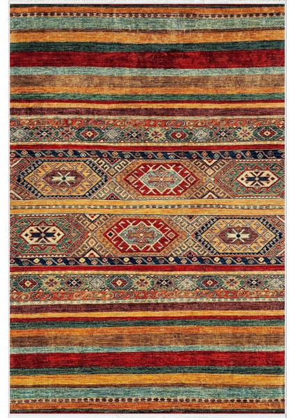 Kilim Desenli Otantik Eskitme Kahverengi Kaydırmaz Kesme Yıkanabilir Ince Halı fiyatları