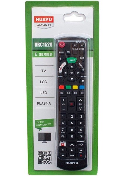 URC1520 Panasonic Net Tv Tuşlu Universal LED Tv Kumandası
