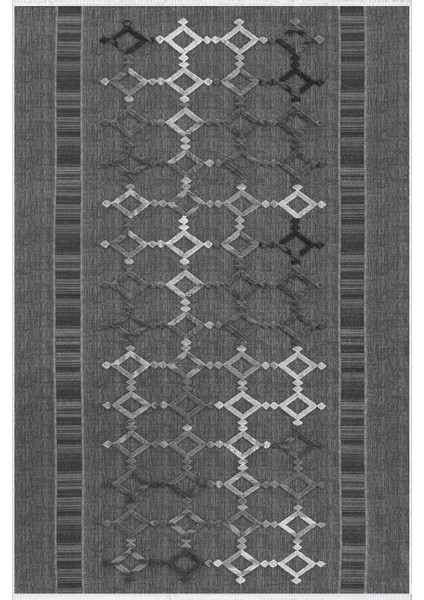 Modern Geometrik Gri Kaydırmaz Kesme Yıkanabilir Ince Halı fiyatları