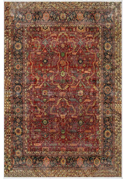 Kilim Desenli Otantik Eskitme Kahverengi Kaydırmaz Kesme Yıkanabilir Ince Halı fiyatları