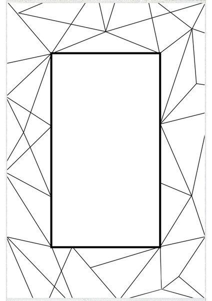 Modern Geometrik Beyaz Siyah Kaydırmaz Kesme Yıkanabilir Ince Halı fiyatları