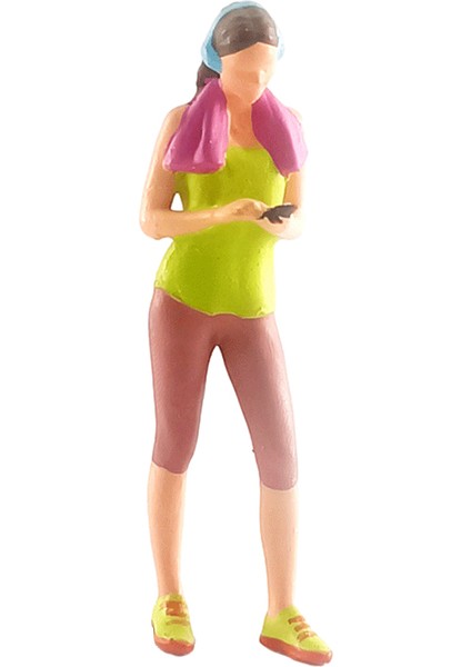 1/64 Reçine Figürü Fitness Spor Kadın Sahnesi S Ölçer Yeşil Oyun Cep Telefonu (Yurt Dışından)