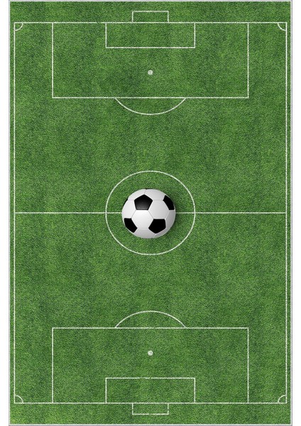 Çocuk Halısı Figürlü Futbol Sahası Desenli Yeşil Kaydırmaz Kesme Yıkanabilir Ince Halı fiyatları