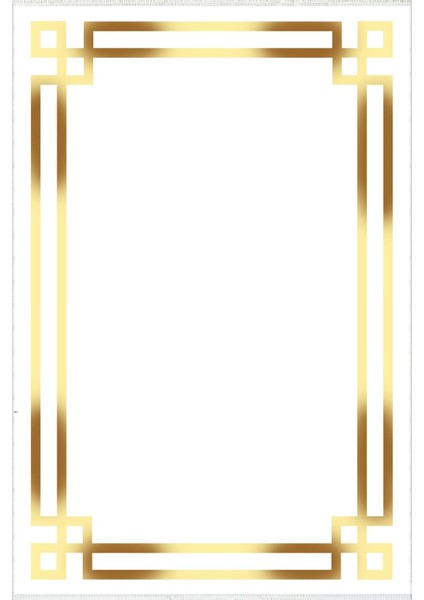 Modern Çizgili Altın Beyaz Gold Kaydırmaz Kesme Yıkanabilir Ince Halı fiyatları