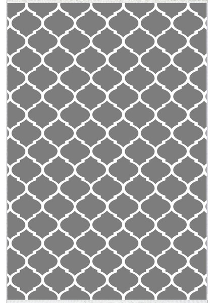 Modern Geometrik Gri Krem Kaydırmaz Kesme Yıkanabilir Ince Halı fiyatları