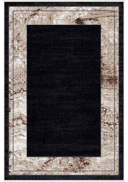 Modern Çizgili Siyah Kahverengi Kaydırmaz Kesme Yıkanabilir Ince Halı fiyatları