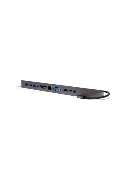 11N1 Type C To USB 3.0 Hdmı-Pd-Vga-Sd/tf-Usb C-Audio Çevirici Hub