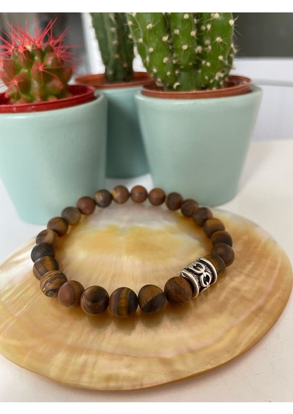 Mat Kaplan Gözü Doğaltaş Bileklik