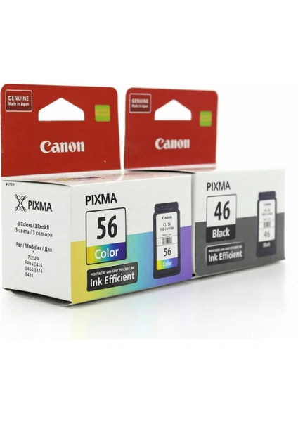 Pg-46 /cl-56 Pixma E404/E414/E464/E484 Siyah ve Renkli Kartuş