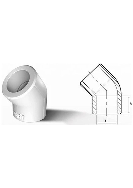 Pprc 40 mm Açık Dirsek ( 5 Adet )