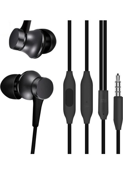 Mi Kulakiçi Kablolu Kulaklık 3.5mm Jack Girişli Kablolu Mikrofonlu Kulaklık Siyah Kulakiçi Kulaklık fiyatları