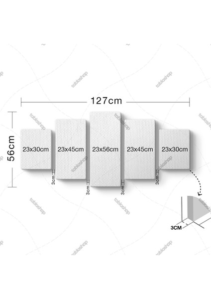 Sandal 5 Parçalı Tablo