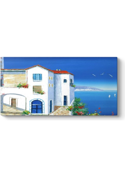 Santorini Deniz Manzara Tablosu